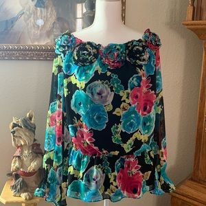 Adrianna Papell off shoulder blouse